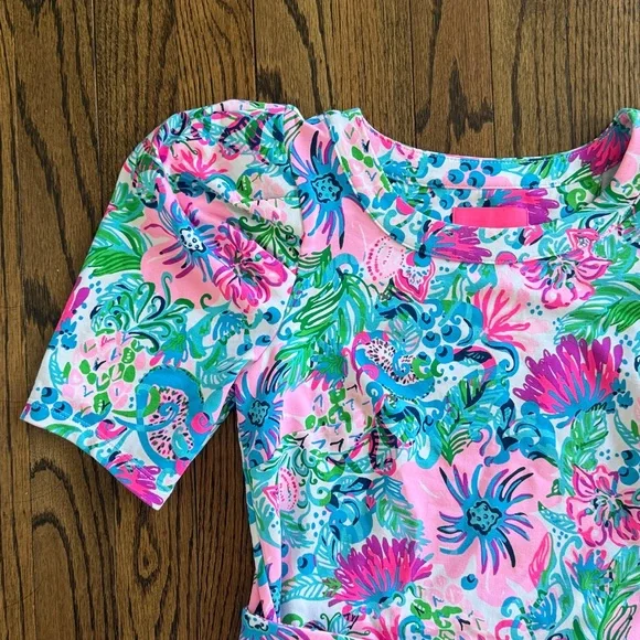 Lilly Pulitzer Harriet Mandevilla Baby Paradise Petals Terry Dress Size XS - Picture 7 of 14